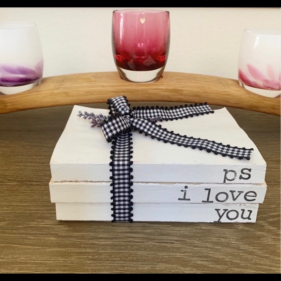 PS I Love You Decorative Hand Stamped Books - Picture 2 of 5